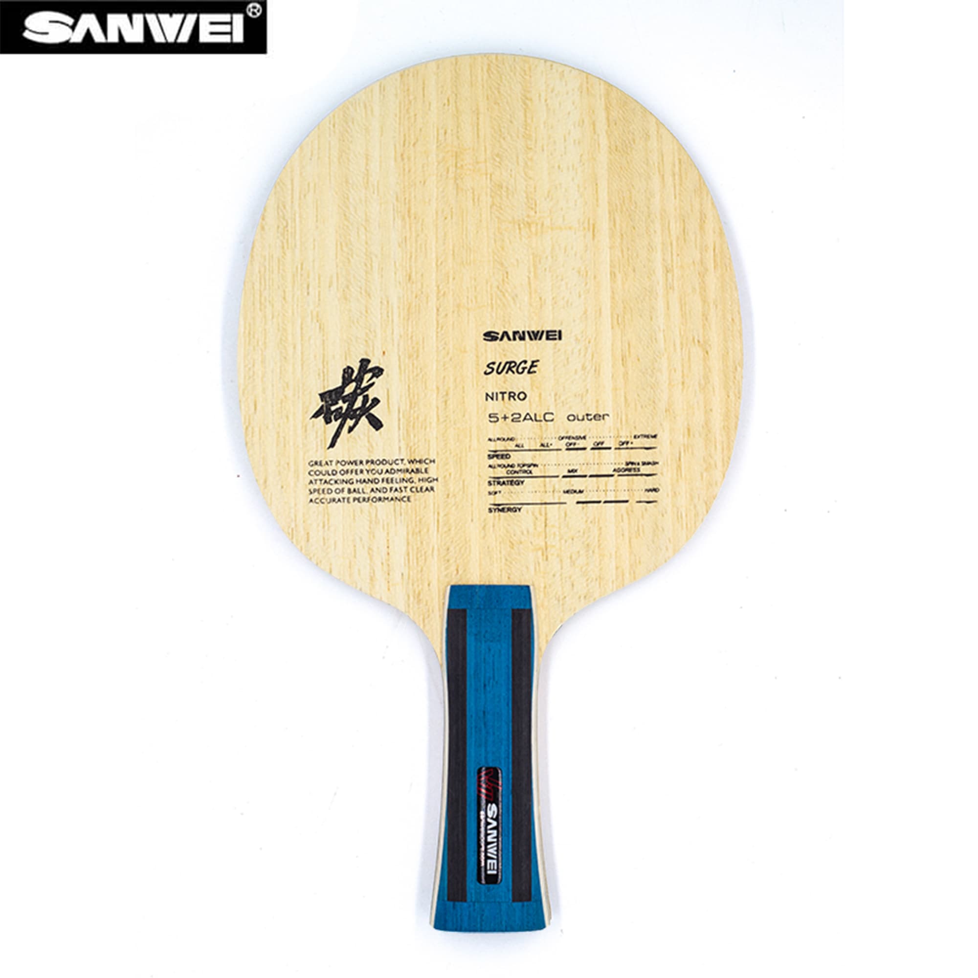 Table Tennis Viscaria - SANWEI Nitro ALC Tafeltennisblad
