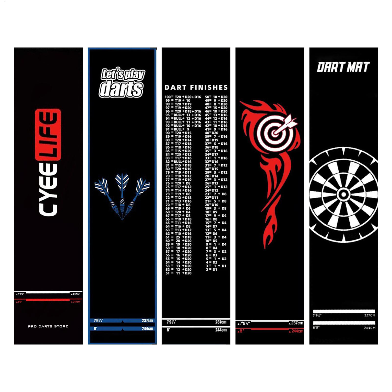 Table Tennis Zone - 1-delige Dartmat Antislip Dartmat met Werplijnen,