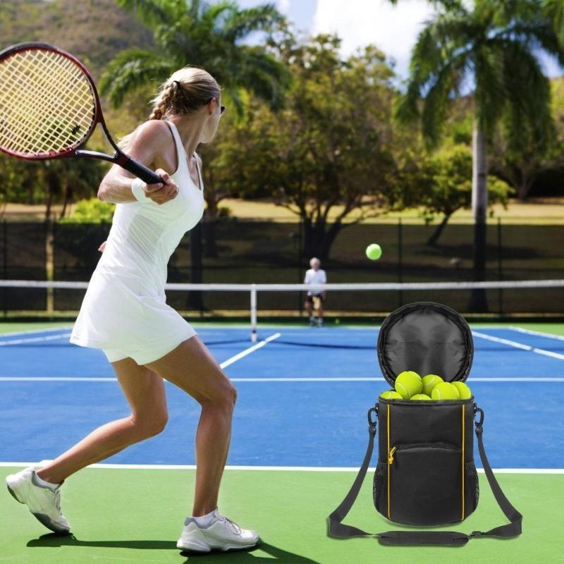Table Tennis From - 652F Tennisdraagtas MultiPocket Honkbaltas Tennisballenmand voor