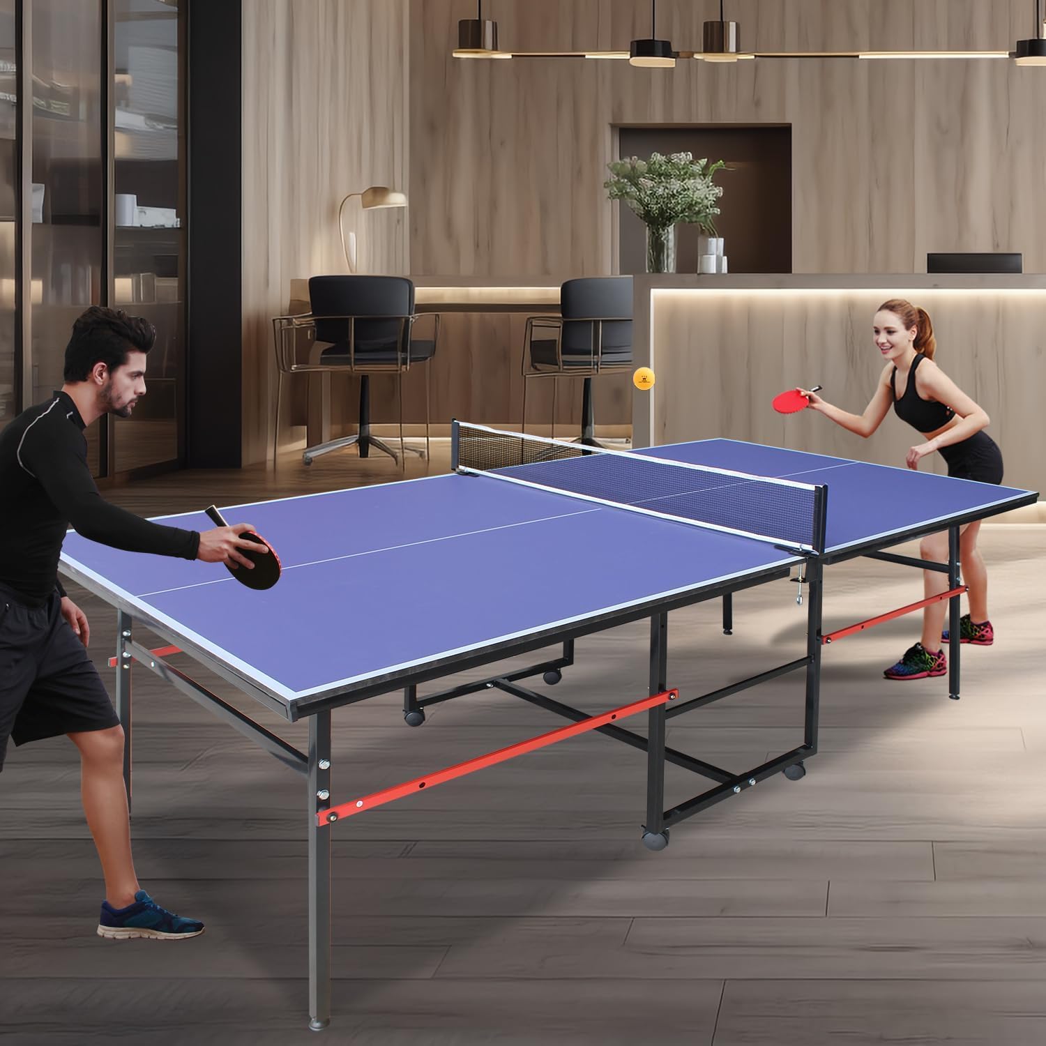 8 ft draagbare pingpongtafel,  - Table Tennis Match recensie en prijs