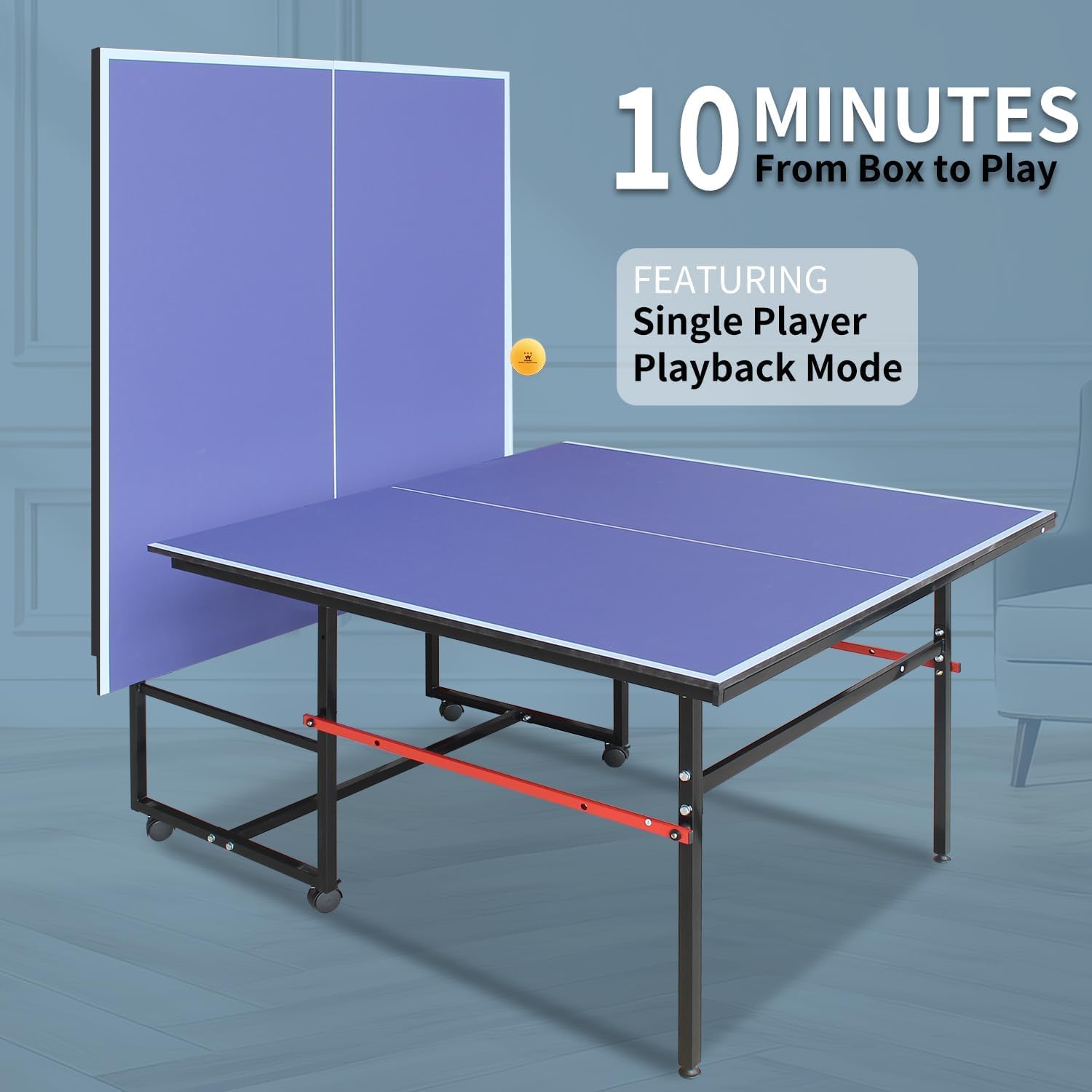 8 ft draagbare pingpongtafel,  - Table Tennis Match recensie en prijs