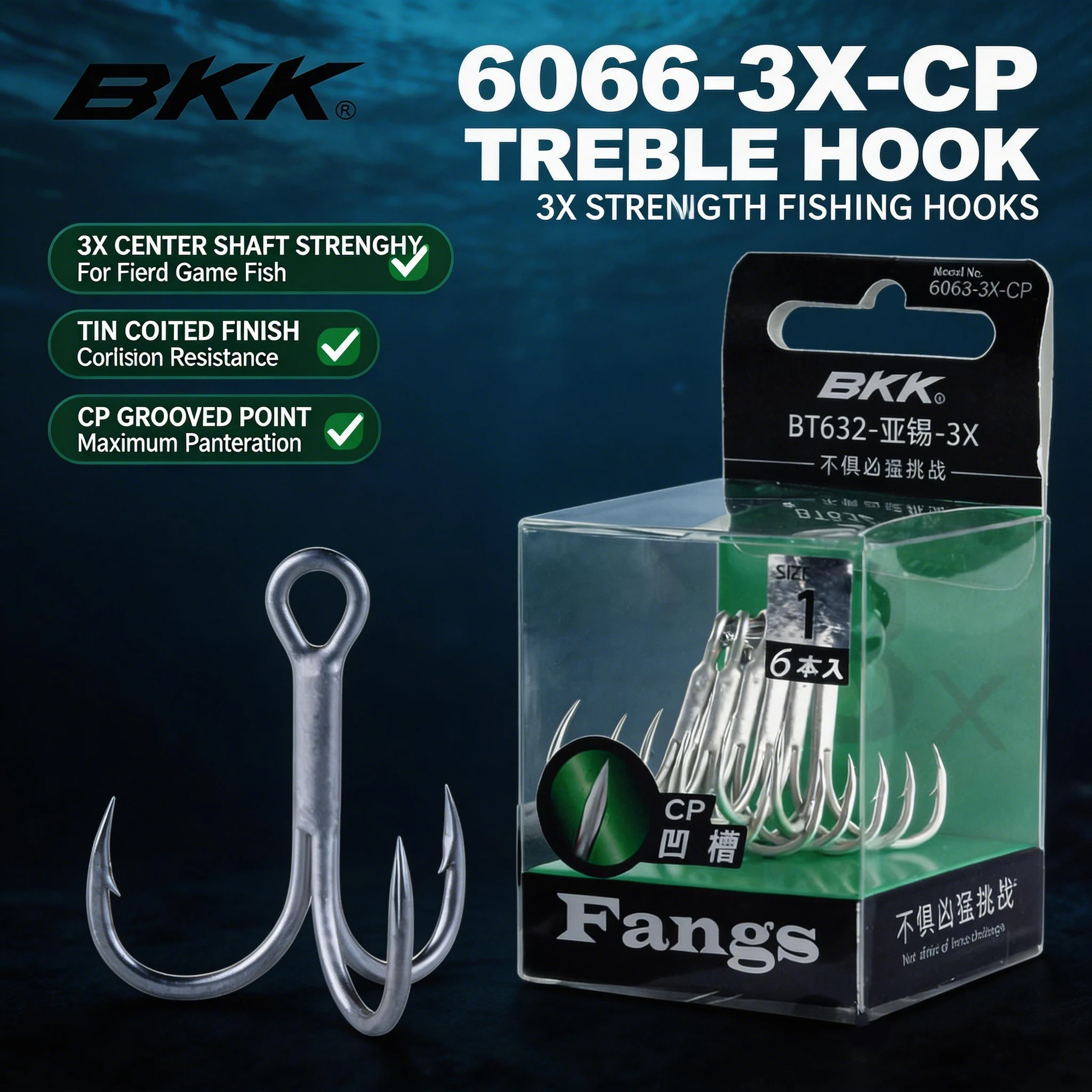 BKK BT632-3X-CP Fangs Driehaak - Table Tennis Zone recensie en prijs